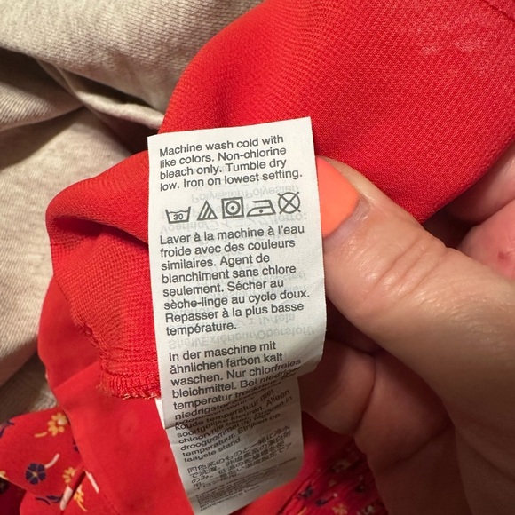 Madewell Red Floral Jumpsuit - Picture 7 of 8